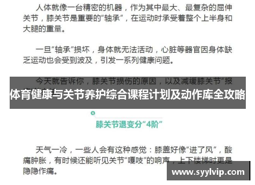 体育健康与关节养护综合课程计划及动作库全攻略
